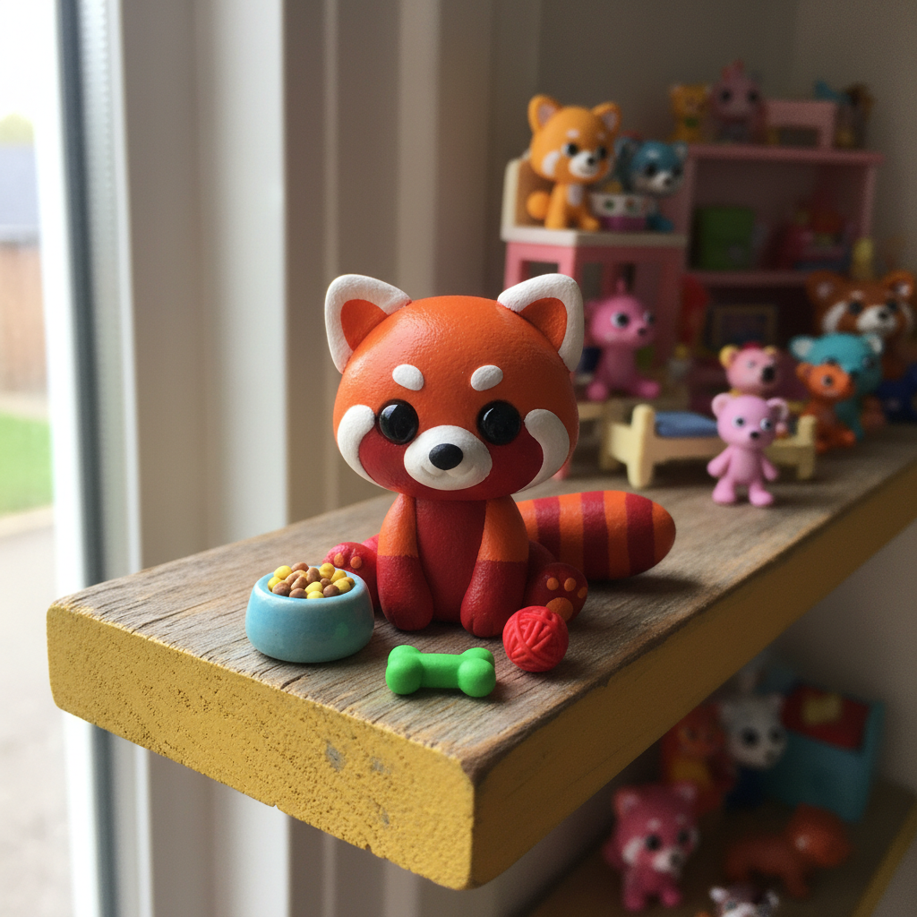 3D Figurine — Animal Miniature 复古提示词示例渲染