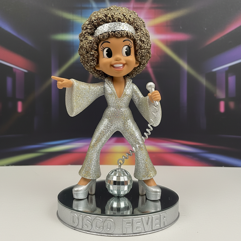 3D Figurine — Disco Era Toy 复古提示词示例渲染