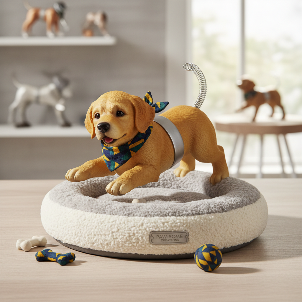 Nano Banana 3D Figurine — Pet Designer Toy retro image prompt sample