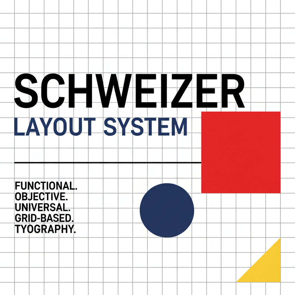 Bauhaus / Swiss — Grid Layout 复古提示词示例渲染