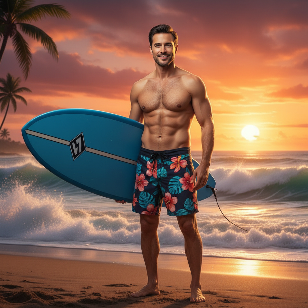 Beach Surfer banana prompt preview