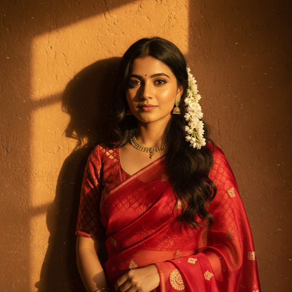 Bollywood Actress HD Retro Portrait 复古提示词示例渲染