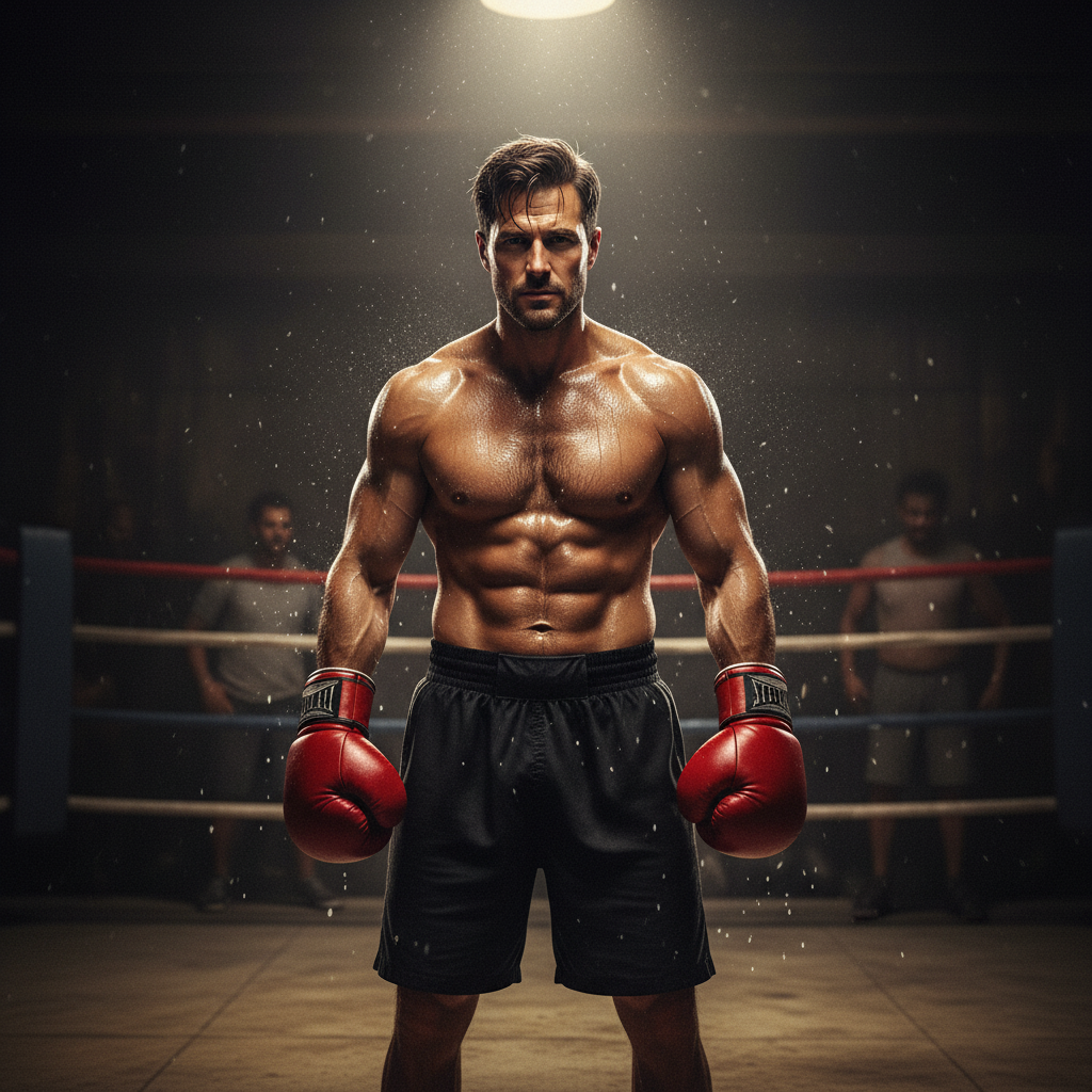 Boxing Ring Warrior banana 提示词示例图