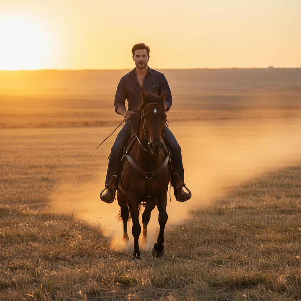 Horse Rider Sunrise