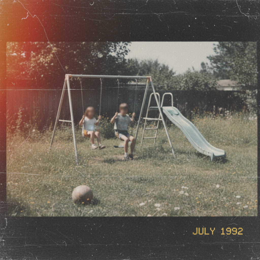 Nano Banana Lo-fi Nostalgia — VHS Grain retro image prompt sample