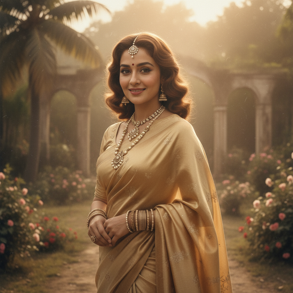 Bollywood Retro Saree — Vintage Elegance
