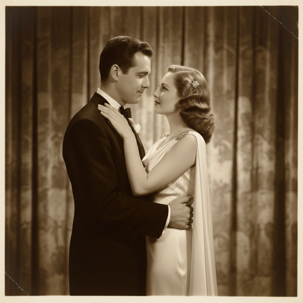 Cinematic Sepia Elegance (Couple)